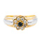 Bague 53 Bague Marguerite Or jaune, Or blanc Saphir, Diamant 58 Facettes 3079746CN