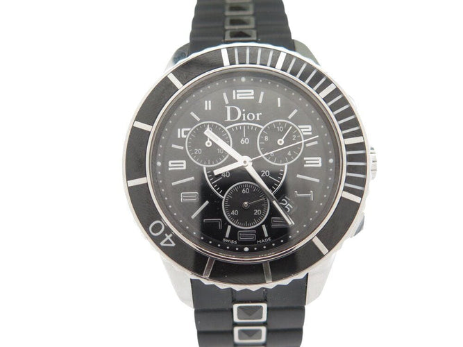 Montre montre CHRISTIAN DIOR cristal cd114317 chronographe 38m acier quartz 58 Facettes 268088