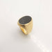 Yellow Gold and Onyx Signet Ring 48 58 Facettes