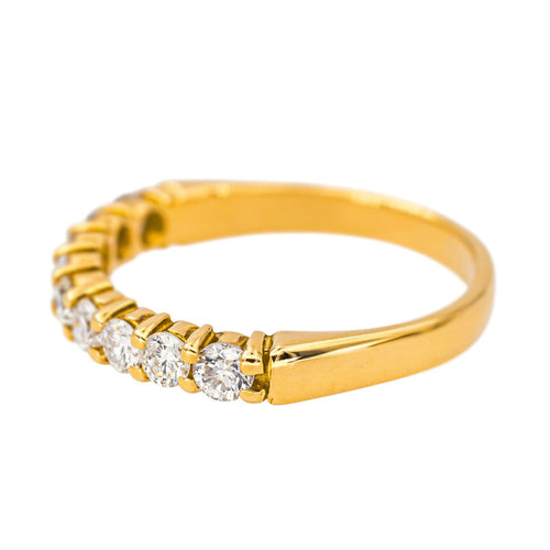 Bague 49 Bague Demi alliance Or jaune Diamant 58 Facettes 4195196CN