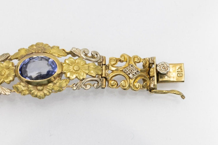Bracelet Bracelet ancien avec saphirs en or 18 carats 58 Facettes 11733