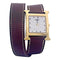 Montre Montre Hermès,"Heure H", plaqué or, acier sur cuir. 58 Facettes 33734