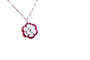 Collier Ancien collier marguerite diamant et rubis 58 Facettes 240285
