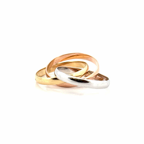 Bague 53 Alliance 3 ors 18 carats 750/1000 58 Facettes