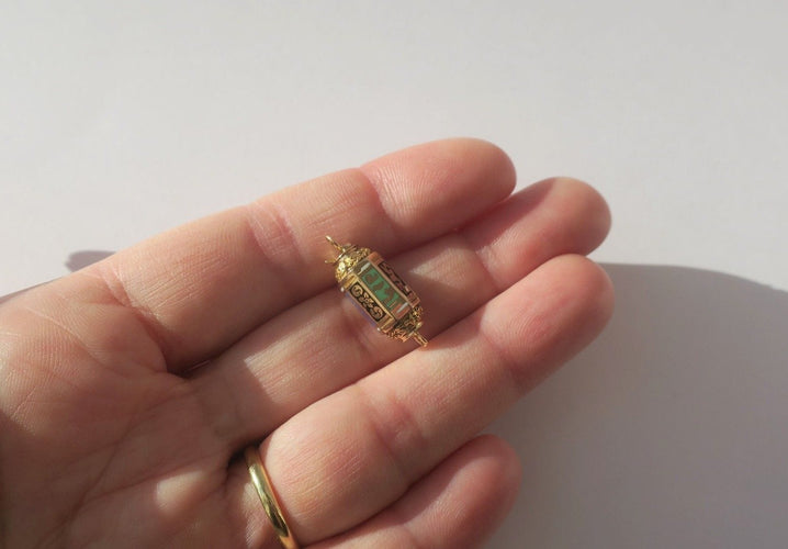 Rare Fermoir ancien émaillé Or rose