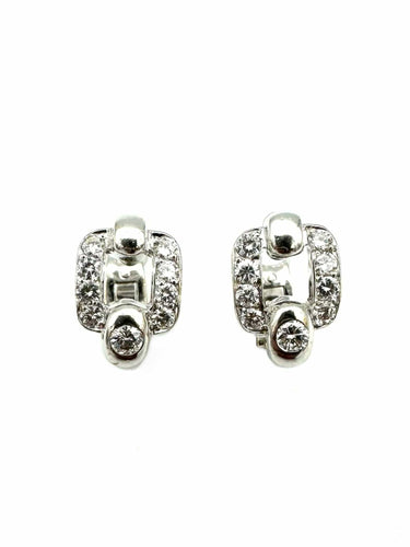Boucles d'oreilles CARTIER. Boucles d'oreilles vintage or et diamants 58 Facettes