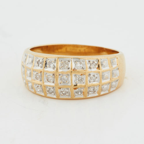 Bague 52 Bague or jaune et diamants 58 Facettes Ref 1052/18