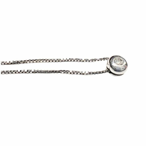 Collier Pendentif moderne en or blanc avec diamants 58 Facettes Q942A