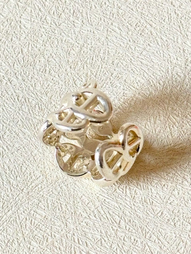 Bague 55 Bague HERMÈS modèle Chaîne d'ancre enchaînée T.55 58 Facettes WC-2025-1577