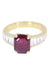 Bague 52 Bague moderne rubis et diamants 58 Facettes 093141