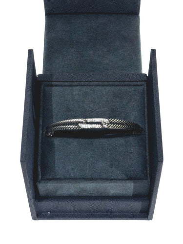 Bracelet David Yurman - Bracelet Argent Et Diamants 58 Facettes