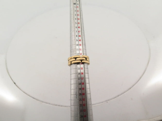 Bague 53 bague CARTIER panthere maillons t53 en or jaune 18k 9.8 gr  link 58 Facettes 270225