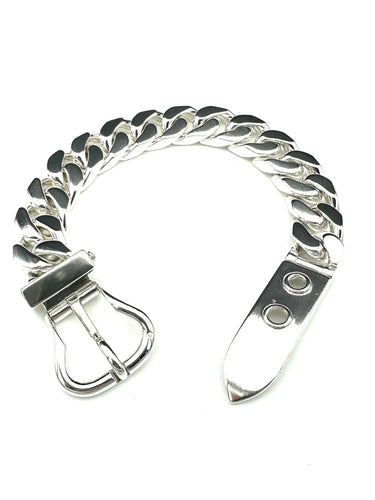 Bracelet HERMES. Collection "Boucle sellier", bracelet argent 800 GM 58 Facettes