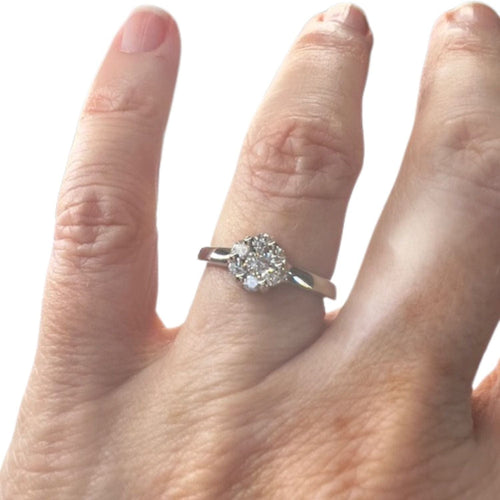 Bague 50.5 Bague en or avec diamants 58 Facettes Q190B