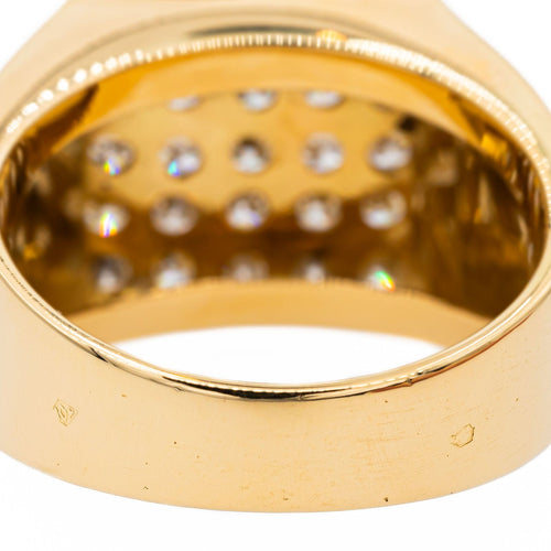 Bague 57.5 Bague Chevalière Or jaune Diamant 58 Facettes 3240176CN