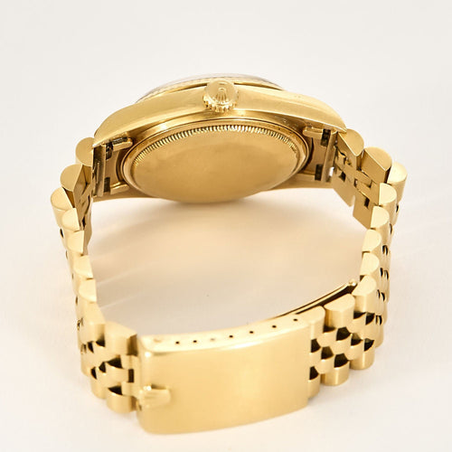 Montre ROLEX - Date perpetual Datejust - Montre en or jaune à boitier rond à mouvement automatique 58 Facettes GU250