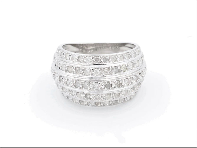 Bague 54 Bague Or blanc Diamant 58 Facettes 1589226CN