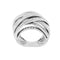 Bague 53 Bague italienne or blanc sertie de diamants 58 Facettes