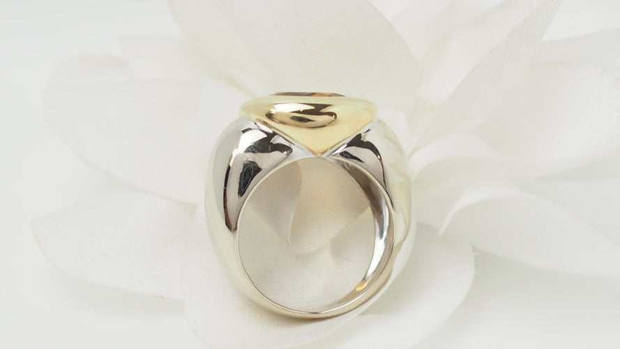Bague 52.5 Bague ou citrine bicolore 58 Facettes 32557