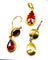 Boucles d'oreilles Parure pendentif et boucles d’oreilles en or jaune, grenat, vers 1850 58 Facettes AB640