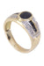 Bague 54 Bague or jaune et blanc saphirs et diamants 58 Facettes 089131