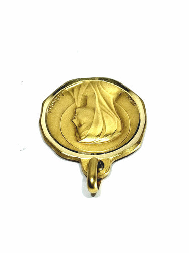 Augis - Médaille Vierge Marie / Notre Dame De Lourdes Or 18 Carats