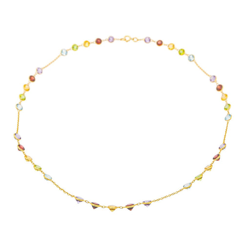 Collier Collier Or jaune Grenat, Topaze, Péridot 58 Facettes 3885006CN