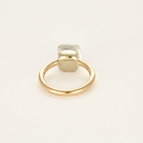 Bague 56 Pomellato Bague Nudo Classic en or rose et topaze blanche 58 Facettes GU291X2
