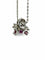 Collier or blanc rubis 1 ct et diamants 0,50 ct
