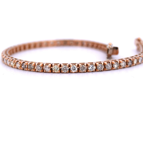 Bracelet BRACELET UNISEXE « TENNIS » - OR ROSE 18 KT - DIAMANTS 58 Facettes