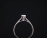 Bague 52 Solitaire en or blanc avec diamant de 0,10 carat 58 Facettes