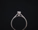 Bague 52 Solitaire en or blanc avec diamant de 0,10 carat 58 Facettes