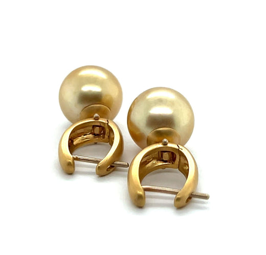 Boucles d'oreilles Boucles D’Oreilles en Perles Champagne et Or Jaune 58 Facettes 380872/Z05HU0U1
