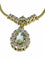Collier Collier en or blanc et jaune avec diamants et aiguemarine 58 Facettes