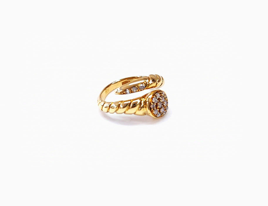 Bague serpent or et diamants