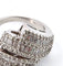 Bague 54 Bague en or blanc massif sertie de diamants brillants et baguettes 58 Facettes
