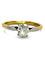 Bague 51 Solitaire or jaune et diamant oval 0,35 ct 58 Facettes 1376