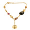 Collier VALENTE MILANO - Collier négligée en or jaune, ébène, rubis, diamants et os. 58 Facettes SMA0232