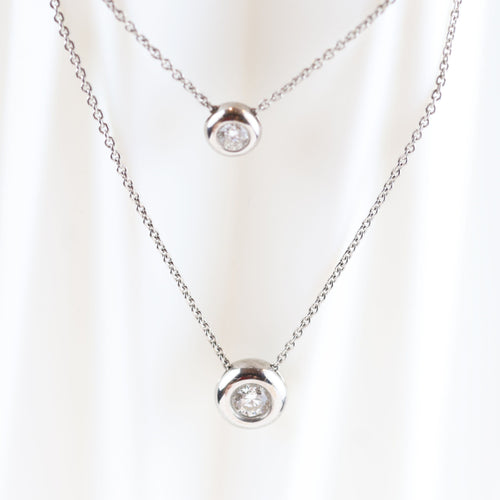 Collier Collier ras du cou en or blanc 18 carats serti de diamants taille brillant 58 Facettes 131366AB