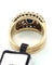 Bague 51 Bague en or jaune avec saphir central et diamants 58 Facettes