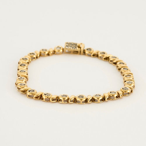 Bracelet Bracelet or jaune diamants 58 Facettes LP1086/9