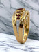 Ring 55 Yellow gold garnet and diamond ring 58 Facettes
