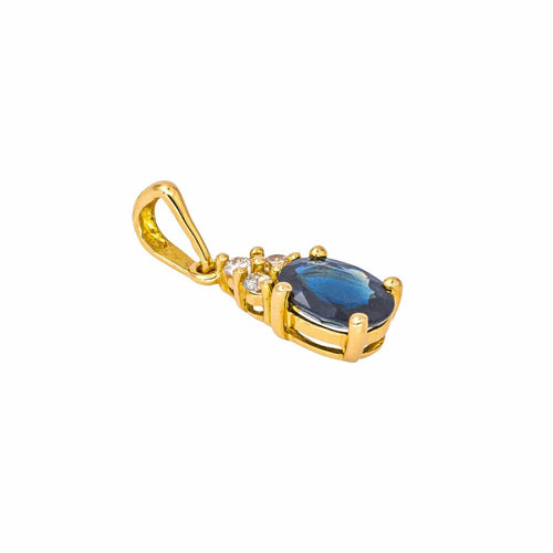 Pendentif Pendentif  Or jaune Saphir, Diamant 58 Facettes 4242527CN