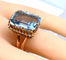 Bague 52 Bague en or jaune 18 carats avec aigue-marine 13 carats 58 Facettes AB667