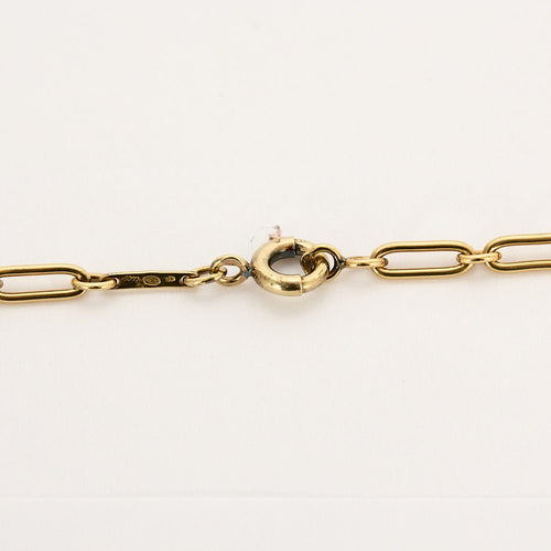 CARTIER - SANTOS -  Chaîne en or jaune à maillons ovales ajourés