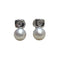 Boucles d'oreilles Boucles d'oreilles en or blanc avec perles et brillants 58 Facettes T102