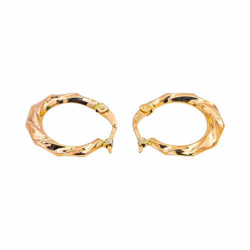 Boucles d'oreilles Créoles  Or rose