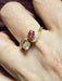 Bague Bague Toi et Moi Vintage or rubis et diamants 58 Facettes