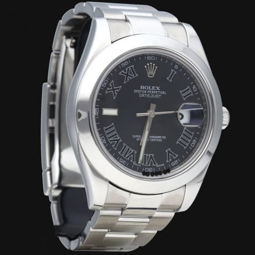 Montre Rolex Montre Datejust Ii 41 Black Roman Dial 58 Facettes MT42276