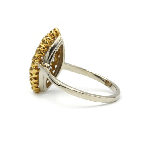 Bague 55 Bague - Or jaune et blanc et diamants 58 Facettes 1079